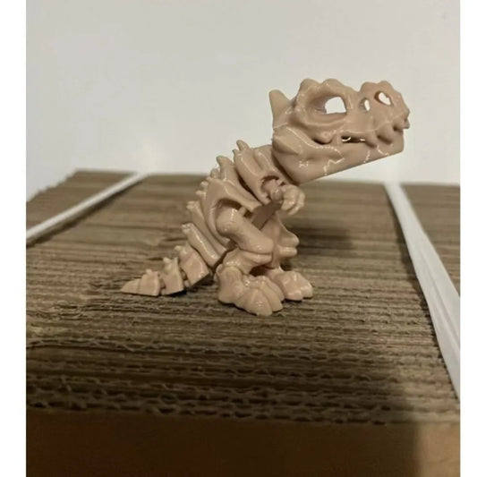 3D Printed Tyrannosaurus Rex Skeleton Model Rotatable Joints Decor Toy