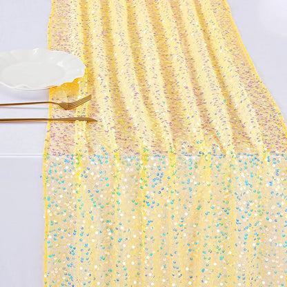 Iridescent Glitter Sequin Table Runner Wedding Baby Shower Party Decor