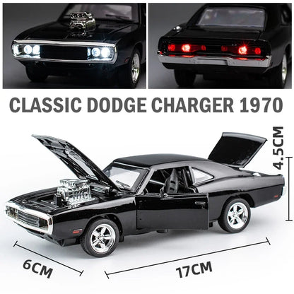 Dodge Charger 1:32 Alloy Model Car with Sound Light Pull Back 1970