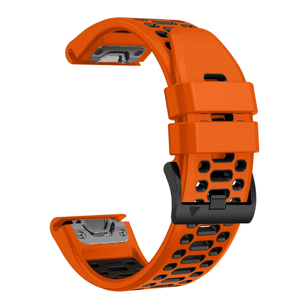22/26mm Fit Silicone Strap for Garmin Fenix 8 7 6 5 Pro Watch Band