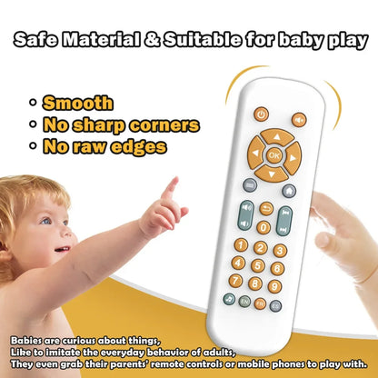 Tv Remote Control Toy for Baby with Music and Light Educational Infant Toy