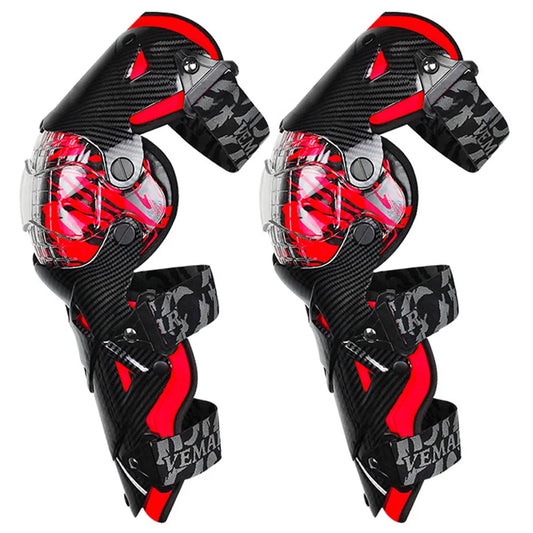 Red Motocross Knee Pads Motorcycle Knee Guard Moto Protection Motocross Equipment Motorcycle Knee Protector Safety Guards-EXPROTAS
