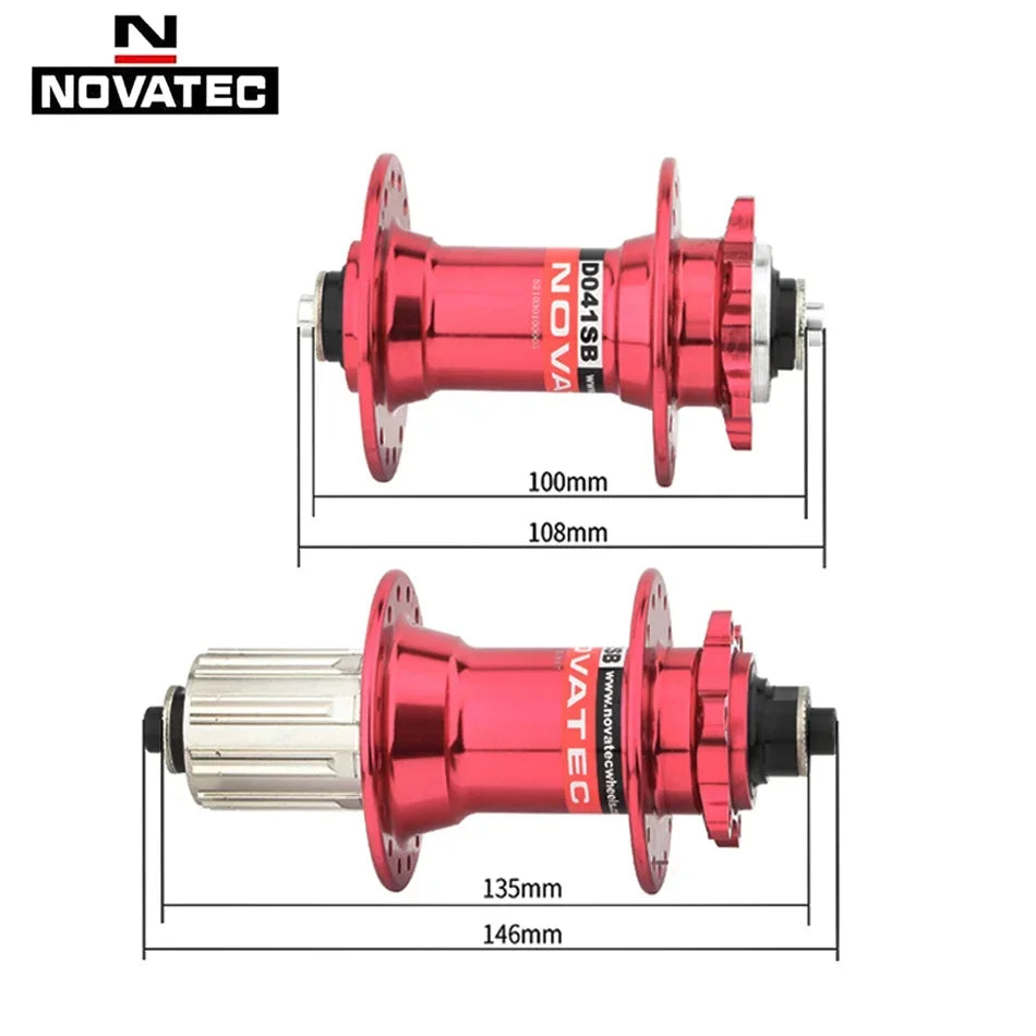 NOVATEC D041SB D042SB MTB Hub 28/32/36H 6-Bolt HG for 8-12 Speed