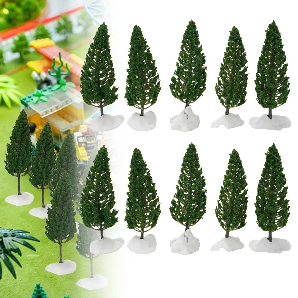 20Pcs Pine Trees Model 15cm Scenery for Scale Railway Layout Wargame Decor