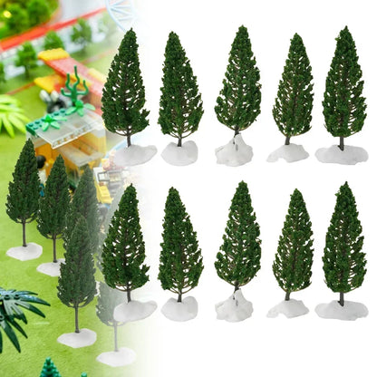 20Pcs Pine Trees Model 15cm Scenery for Scale Railway Layout Wargame Decor