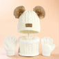 3PC Boys Hat Gloves Winter Set for Kids Warm Knitted Beanie Scarf