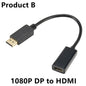 4K DisplayPort to HDMI Adapter DP Male to HDMI Female Video Converter