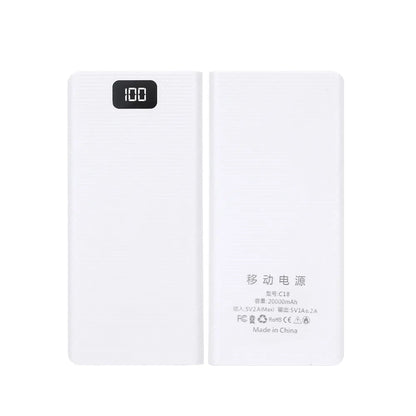 DIY 8x18650 Battery Power Bank Case Dual USB Type-C QC3.0 Fast Charge Storage