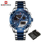 NAVIFORCE Men's Digital Sport Watch | LED Quartz Waterproof Luminous Military Style