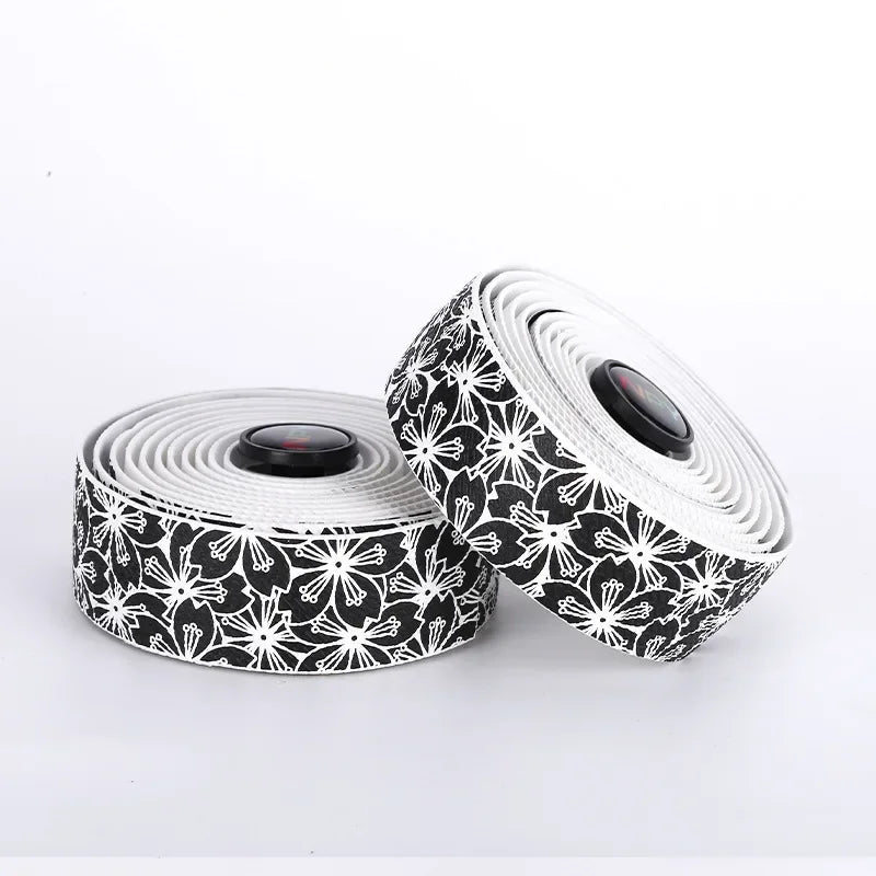 Sakura Pattern Bike Handlebar Tape Soft Road Gravel Bicycle Bar Wrap Grip