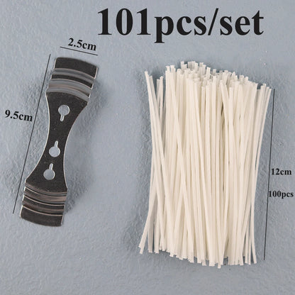 Candle Wicks Pre Waxed with Sustainers Long Tabbed for Craft Making 100pcs