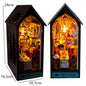DIY Wooden Book Nook Mini Dollhouse 3D Puzzle Kit Bookshelf Insert Decor Gift - EXPROTAS