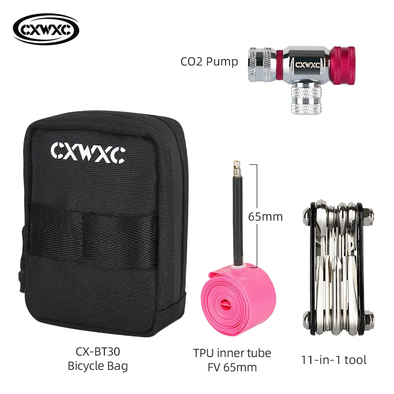 Mini Bike Saddle Bag CXWXC 0.35L Lightweight Seat Tail Storage Pouch