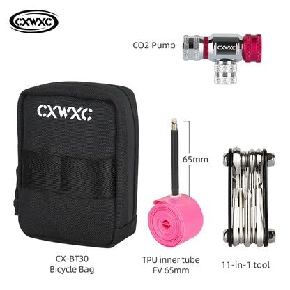 Mini Bike Saddle Bag CXWXC 0.35L Lightweight Seat Tail Storage Pouch