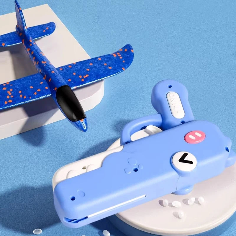 Dinosaur Foam Airplane Launcher Toy Glider Planes for Kids Outdoor Fun