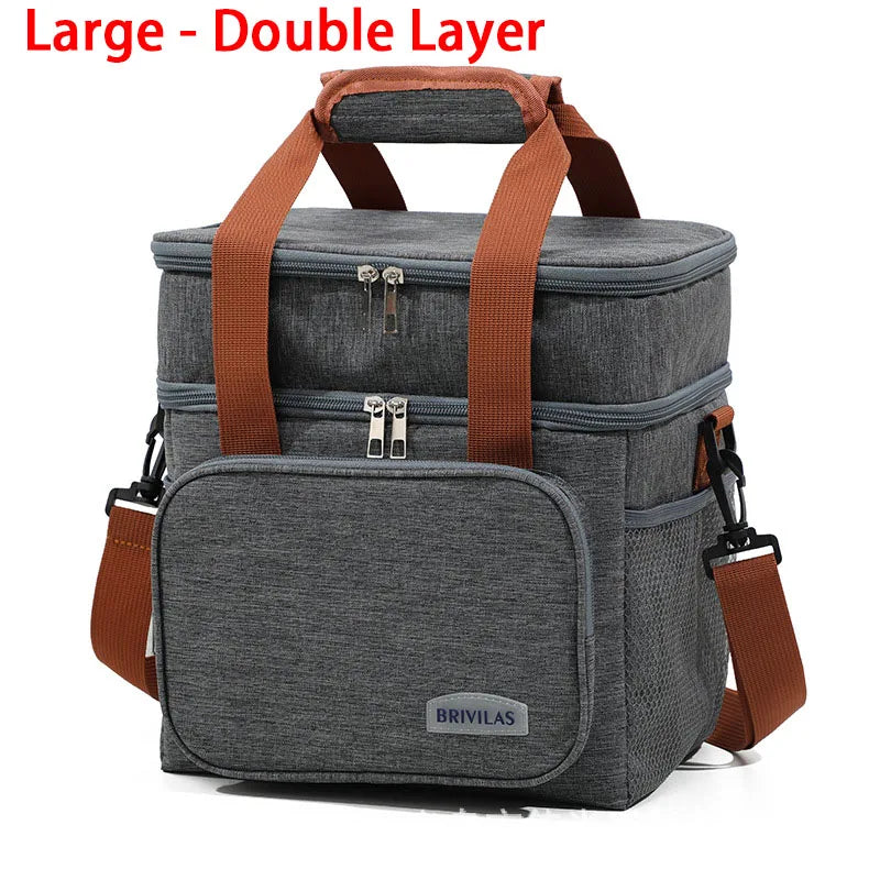 Insulated Lunch Bag Large Thermal Tote Cooler Box for Work Picnic Travel