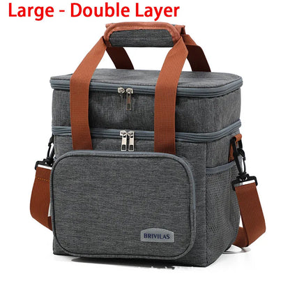 Insulated Lunch Bag Large Thermal Tote Cooler Box for Work Picnic Travel