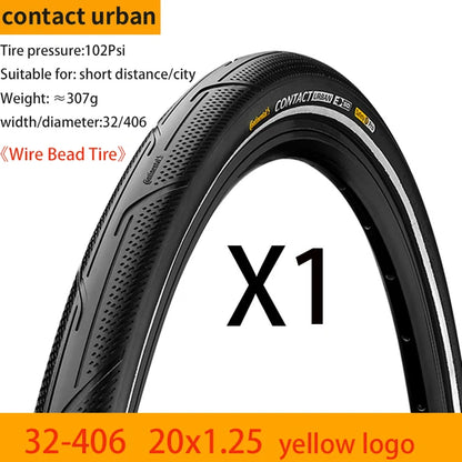 Continental Contact Urban Tyre 16/20 Inch Wire Bead Reflective BMX Folding Bike