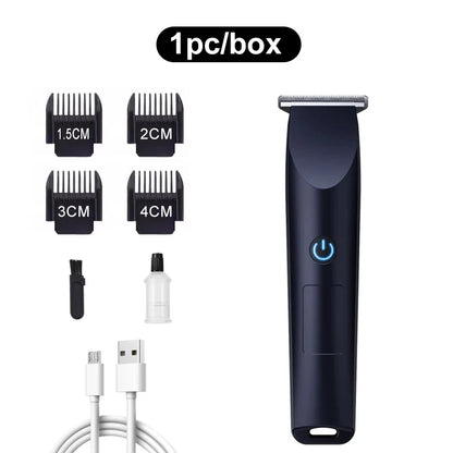 Electric Hair Clipper Hair Trimmer Cordless USB Adjustable Cutter Head for Men