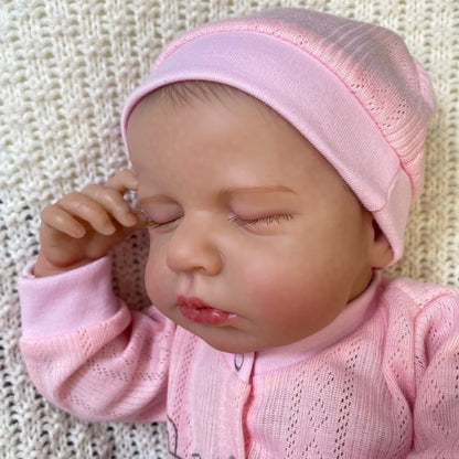 20" Reborn Baby Doll LouLou 3D Painted Lifelike Vinyl Newborn Girl Gift Toy