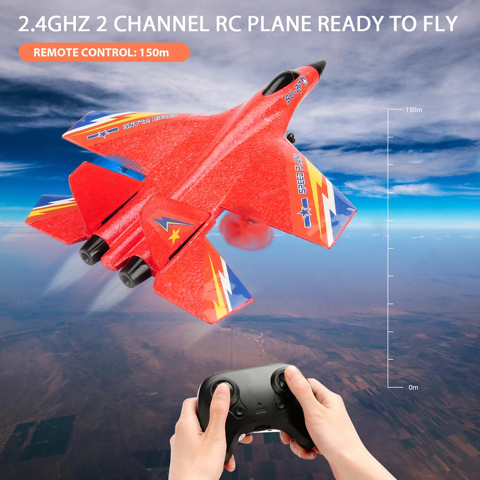 RC Plane SU-27 Aircraft Remote Control Helicopter 2.4G Airplane EPP Foam RC Vertical Plane Children Toys Gifts-EXPROTAS