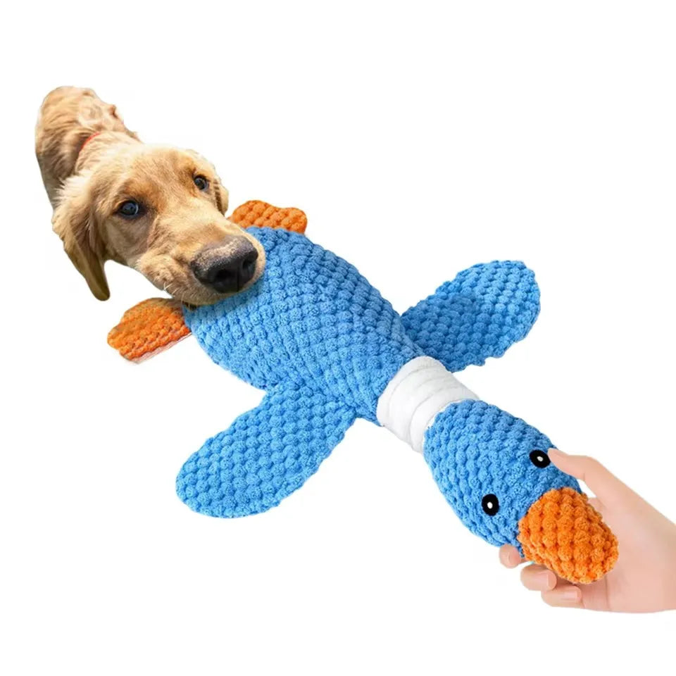 Indestructible Toy for Aggressive Chewers - Squeaky Plush Dog Cat Toy