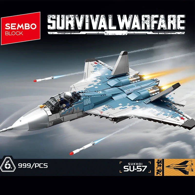 SEMBO Stealth Fighter Jet Building Blocks Military Aircraft Model Bricks Toy Gift