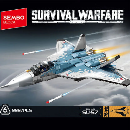 SEMBO Stealth Fighter Jet Building Blocks Military Aircraft Model Bricks Toy Gift
