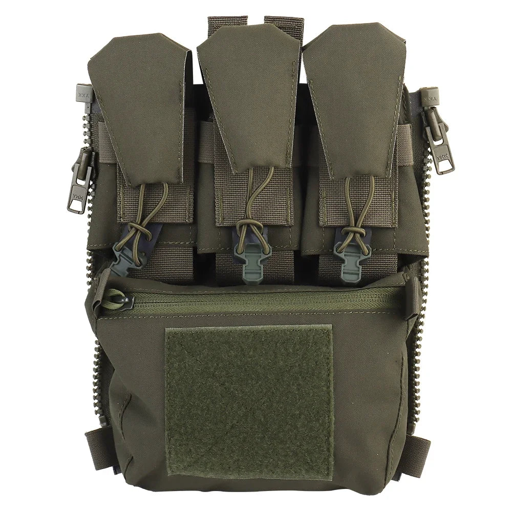 V5 FCPC Tactical Vest Back Panel Zipper Pouch Airsoft Expansion Bag Accessory