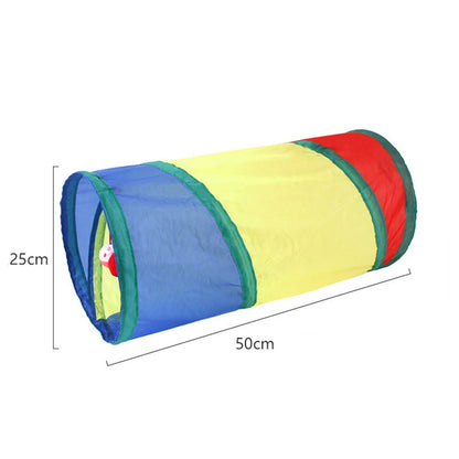Foldable Cat Tunnel Tube Interactive Toy for Kitty Puppy Indoor Play