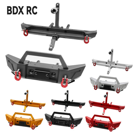 1/10 RC Crawler Metal Front & Rear Bumper Set w/ LED for Axial SCX10 III - EXPROTAS