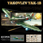 WW2 Fighter Plane Building Blocks Spitfire Yak-1B P-51 La-7 Bf-109E Set