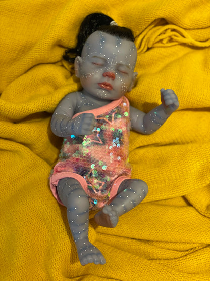 28cm Avatar Loulou Meadow Reborn Baby Doll Full Soft Vinyl Art Doll