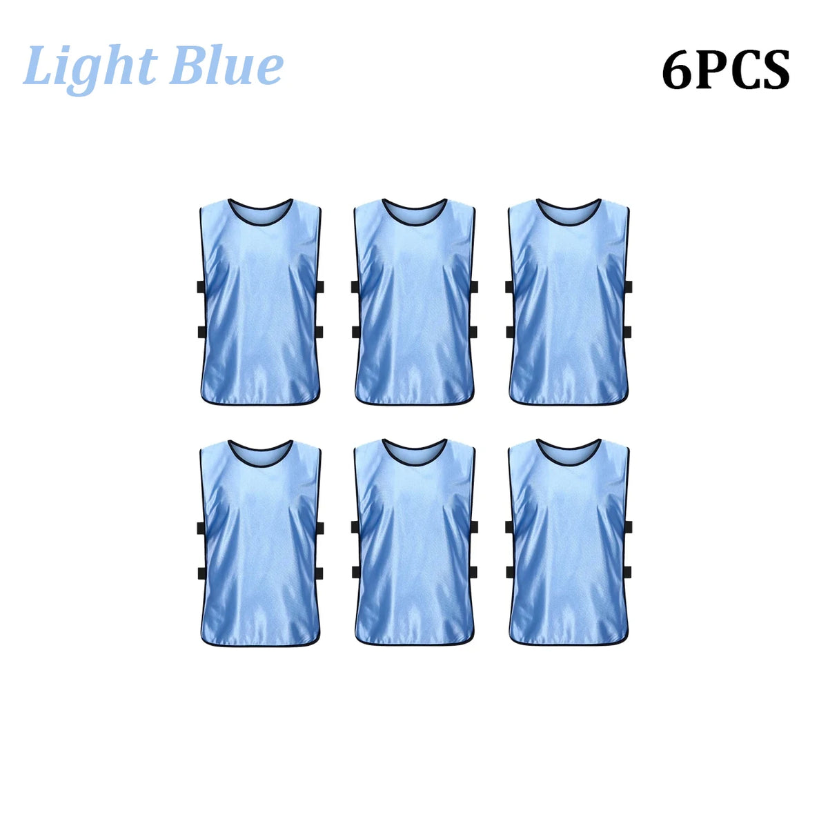 6PCS Pinnies Quick Drying Soccer Football Training Vests Youth Sports