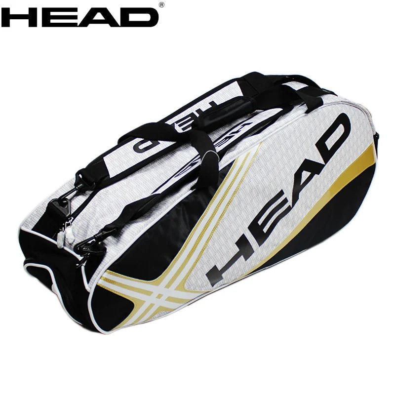 HEAD Tennis Rackets Bag Large Capacity 3-6 Pieces Tennis Backpack Badminton Gymbag Squash Racquet Bag With Separated Shoes Bag-EXPROTAS