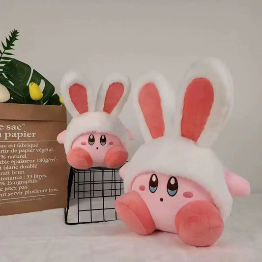 20cm-30cm Rabbit Ear Kirby Plush Plush Toys Hug Pillow Grabbing Machine Doll Room Decoration Children'S Toys Girl'S Holiday Gift