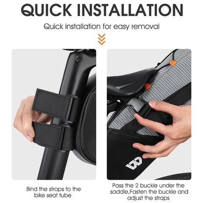 Bicycle Saddle Bag 10L Waterproof Under Seat Bike Tail Pannier MTB Cycling