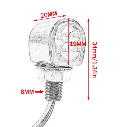 2x Turn Signal Light Motorcycle Amber Indicator Blinker Lamp 12V