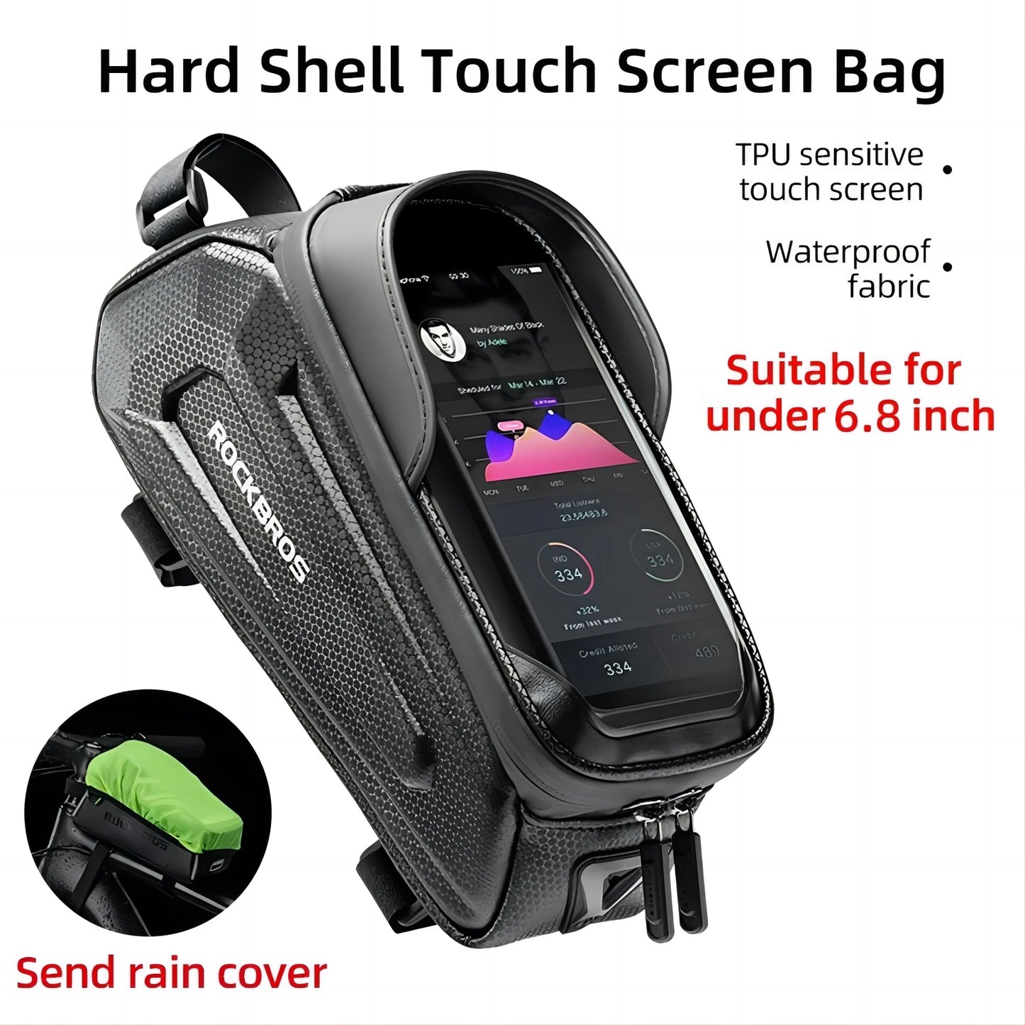 Bike Bag Waterproof Phone Holder Front Tube Frame MTB Cycling Accessory