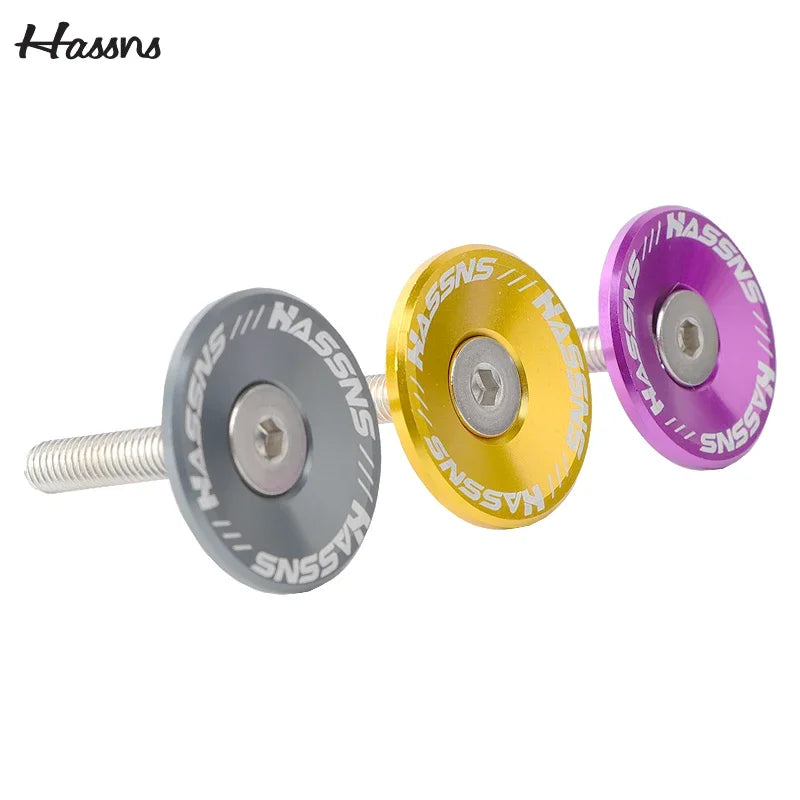 HASSNS Stem Cap Aluminum Headset Top Cap MTB Road Bicycle Power Cap - EXPROTAS