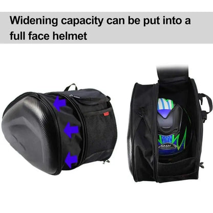 Motorcycle Saddle Bag Waterproof Riding Travel Bag with Rain Cover One Pair Short Eye-Catching Design for Motorbike Helmet