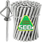 50/500x Chassis Cabinet Sheet Blind Pop Rivets Aluminium Large Head Fasteners