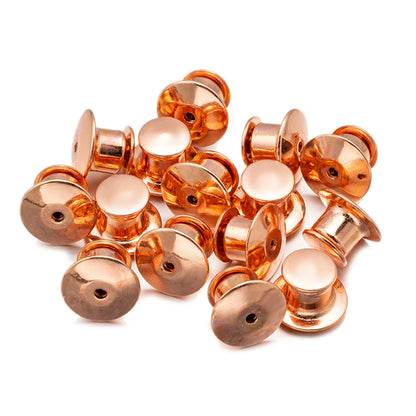 10/30/50pcs Locking Pin Backs Metal Badge Fasteners for Brooch Jewelry Making