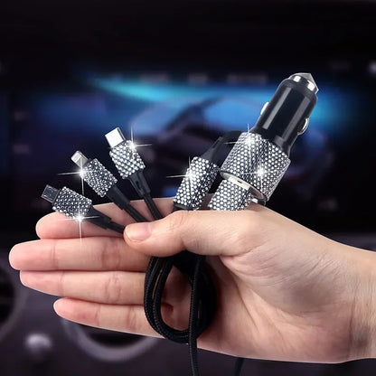 Bling Car Charger 5V 2.1A Dual Port Fast Adapter Vehicle Interior Accessory
