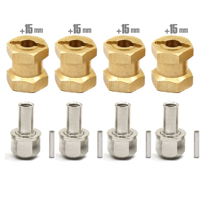 4pcs 12/15/17mm Wheel Hex Adapters for 1/10 RC Crawler TRX4 SCX10 D90 D110