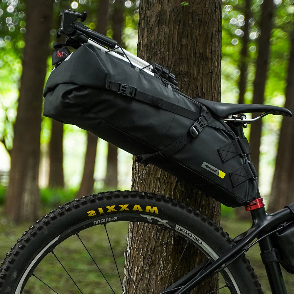 Rhinowalk Waterproof Bicycle Rear Saddle Pannier Tail Bag Large Capacity Foldable