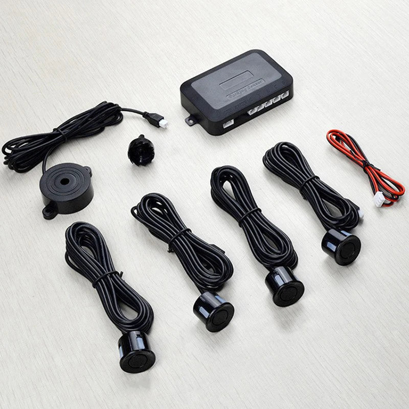 Car Parking Sensor 12V Ultrasonic 4 Sensors Buzzer Reverse Alert System