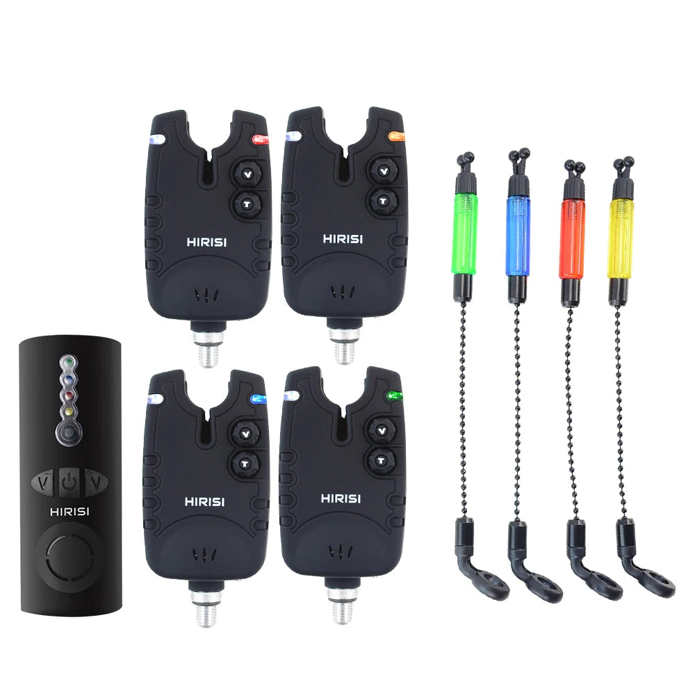 Wireless Carp Fishing Alarm Set 1+4 Waterproof Bite Indicator SQ-4 Kit