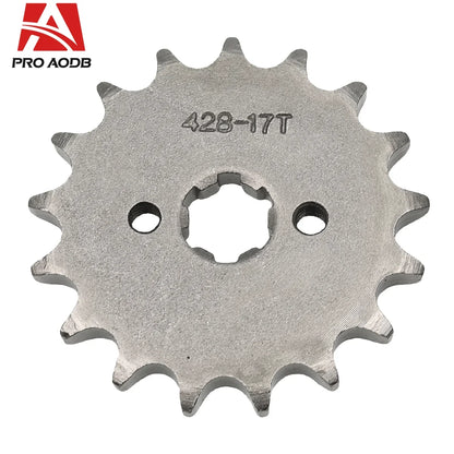 Chain 428# 17mm 20MM 10t 11T 12t 13T 14T 15t 16t 17T 18t 19T Motorcycle Sprocket