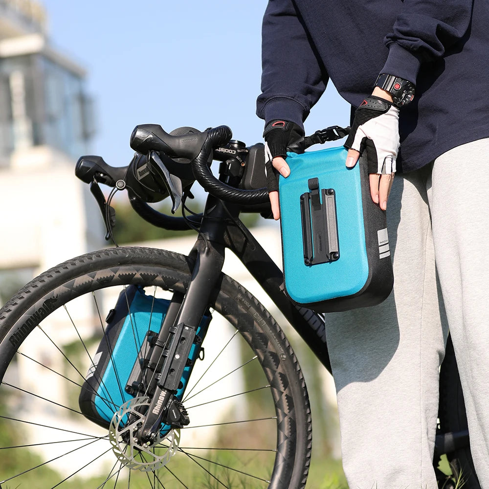 Rhinowalk Waterproof Bike Front Fork Bag Quick Release 4-6L Shoulder Storage Bag